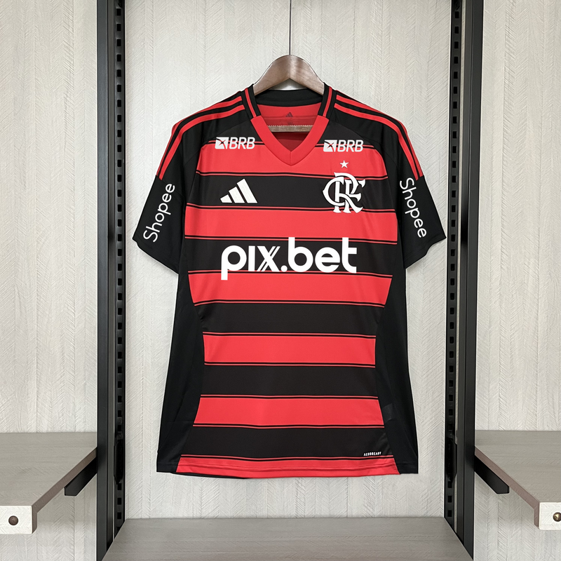 Camisa do Flamengo Home I 2025/26 - Modelo Torcedor Masculina COM PATROCINIO