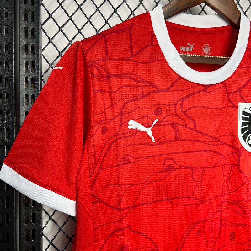 Camisa Áustria Home 24/25 - Puma Torcedor Masculina Lançamento