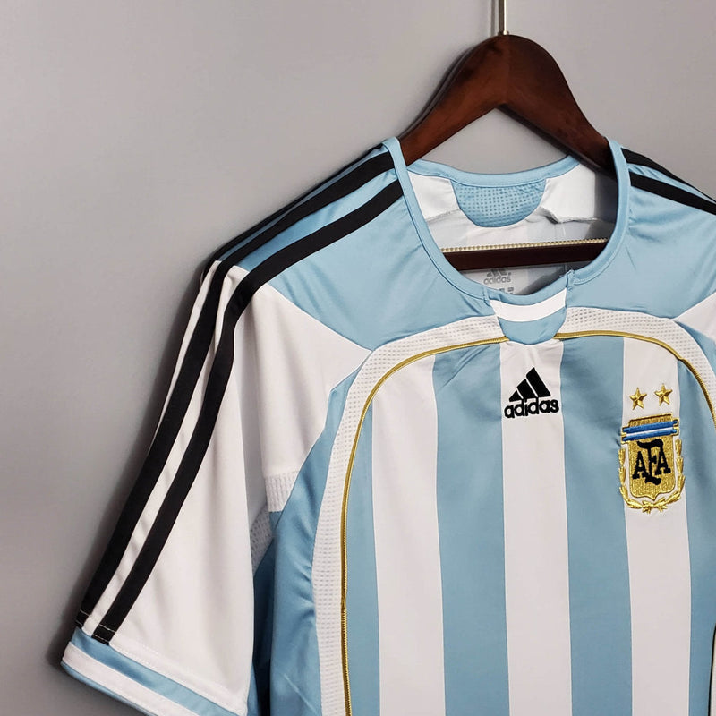 Camisa Argentina Retrô 2006 Azul e Branca - Adidas