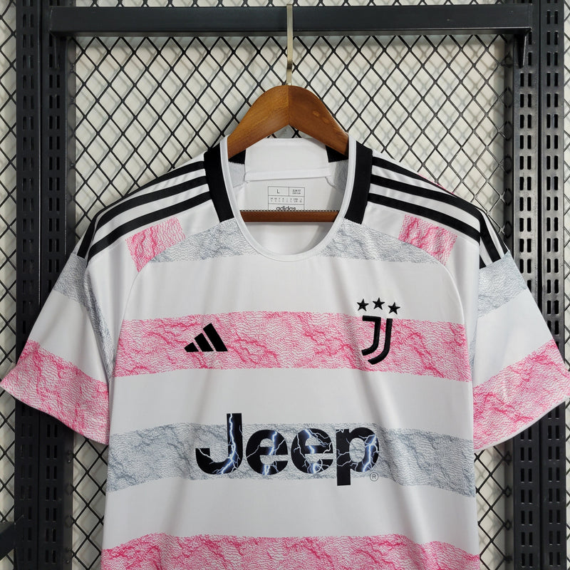 Camisa Juventus II 23/24 Adidas - Rosa com Branco