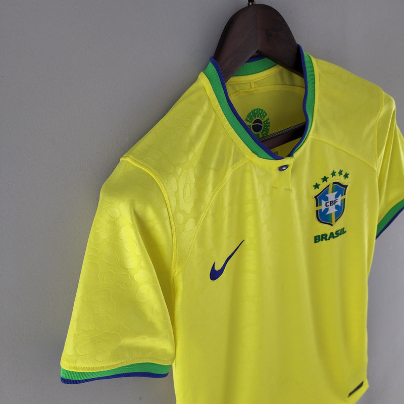 Camisa Feminina Seleção Brasil I 22/23 Nike - Amarelo