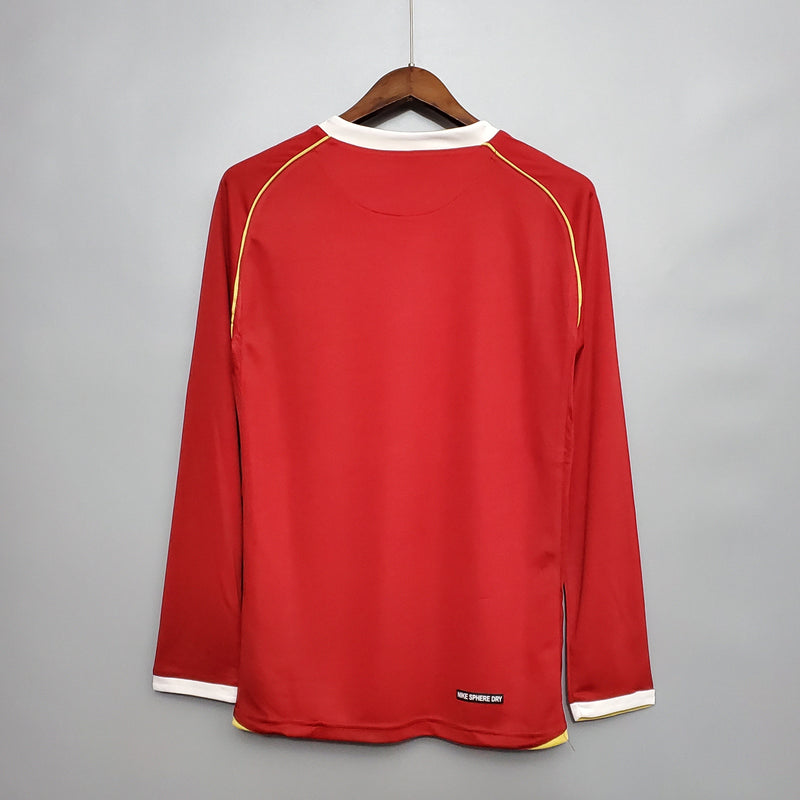 Camisa Manga Longa Manchester United 06/07 Nike - Vermelho