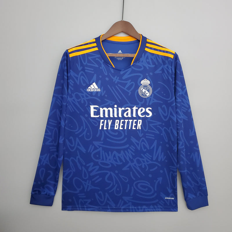 Camisa Manga Longa Real Madrid II 21/22 Adidas - Azul