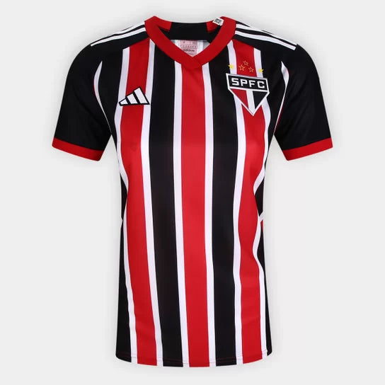 Camisa Feminina São Paulo II 23/24 Adidas - Preto e Vermelho