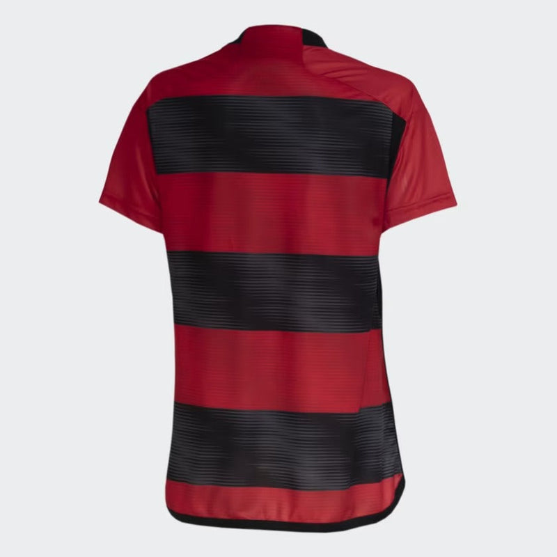 Camisa Feminina Flamengo I 23/24 Adidas - Preto e Vermelha