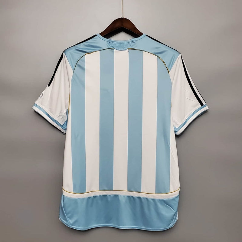 Camisa Seleção Argentina Retrô 2006 Azul e Branca- Adidas