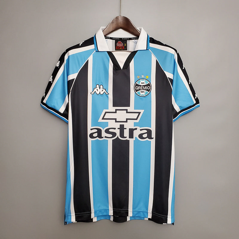 Camisa Grêmio Retrô 2000 Azul e Preta - Kappa