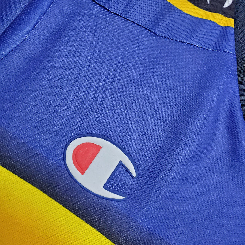 Camisa Parma Retrô 2001/2002 Azul e Amarela - Champion