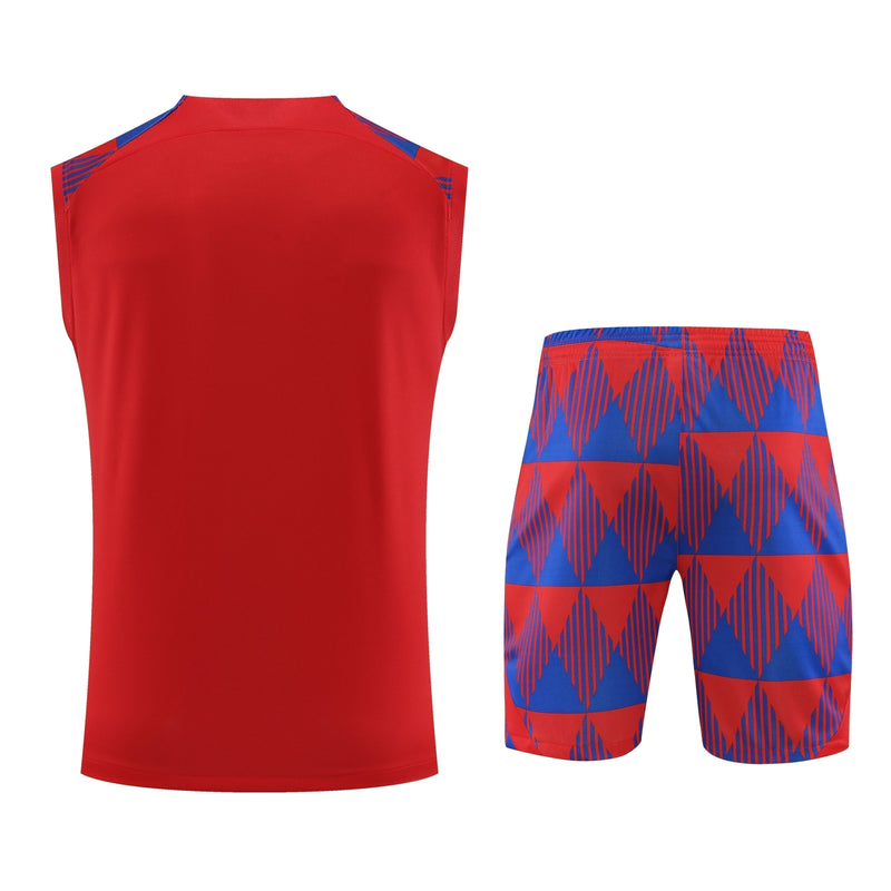 Kit Treino Barcelona 23/24 Nike - Vermelho com Azul