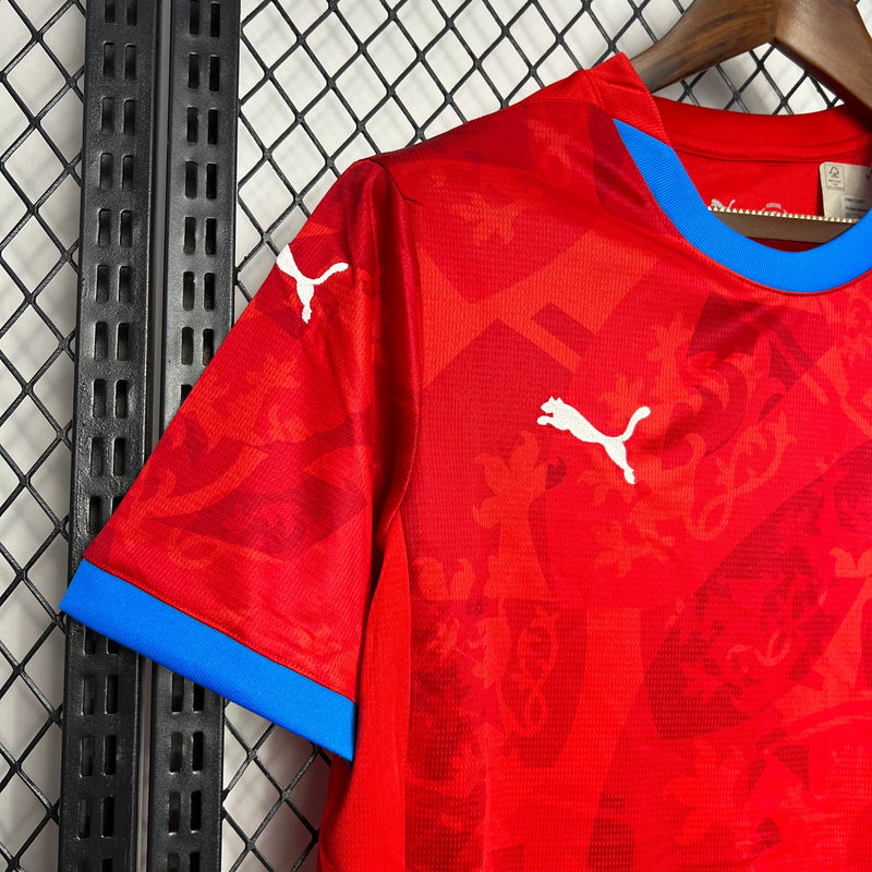 Camisa República Tcheca Home 24/25 - Puma Torcedor Masculina Lançamento